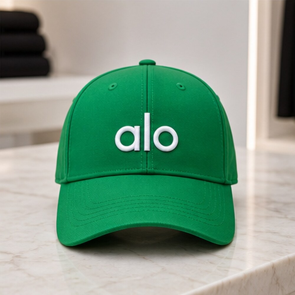 ALO Yoga Green Tennis Baseball Cap Hat Logo - Picture 1 of 8